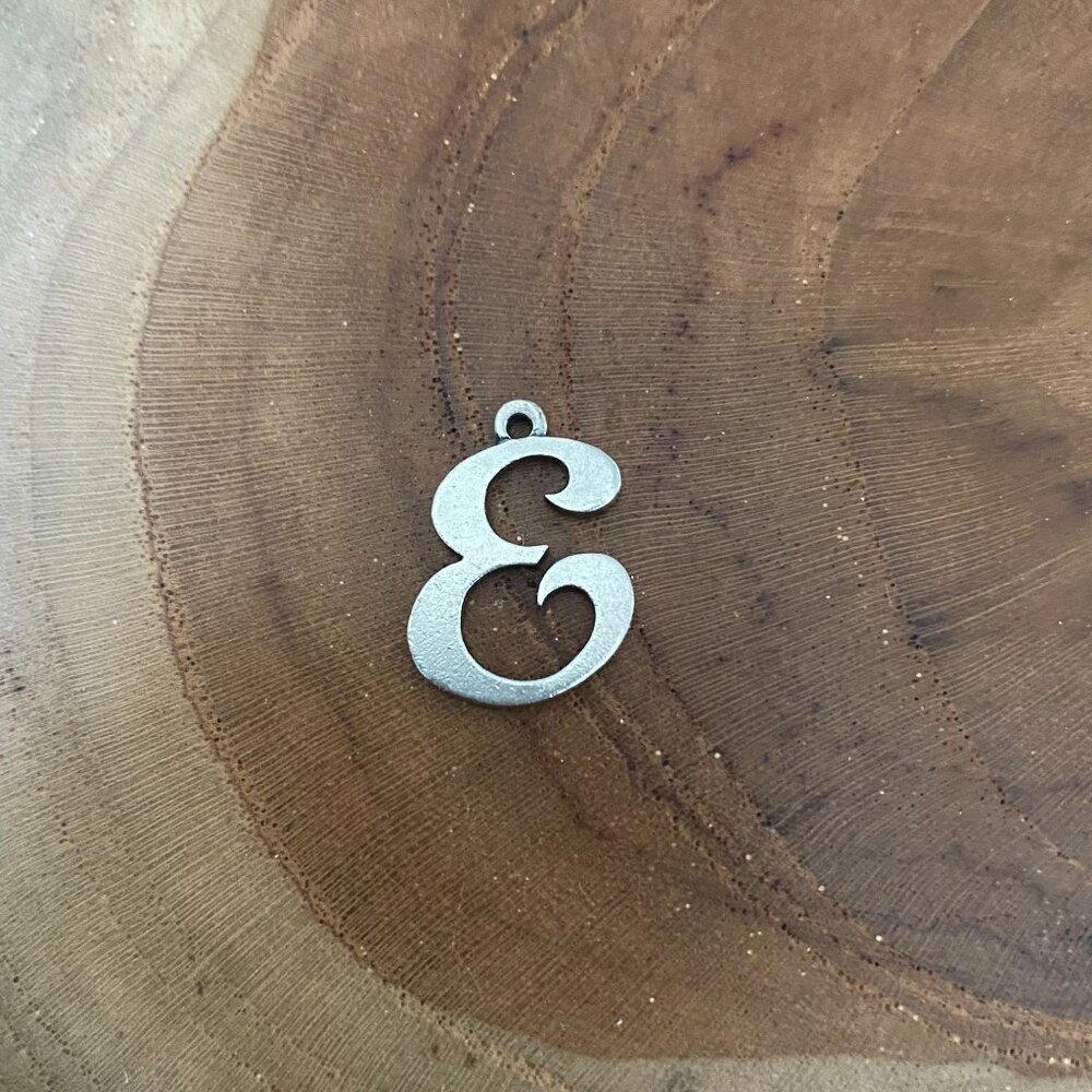 James Avery Large Script Initial "E" Charm, Sterl… - image 1